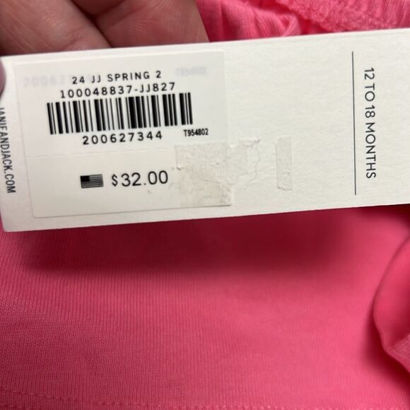 Janie and Jack 100048837 Girl Sunrise Pink Circle Trim Ruffle Top NWT - Picture 8 of 12